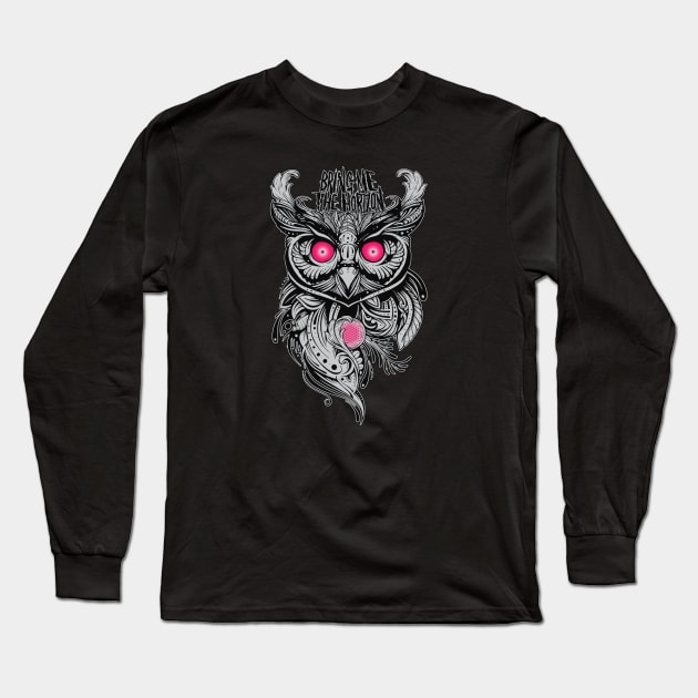 owl red eyes bmth Long Sleeve T-Shirt by Mechanism Apparel